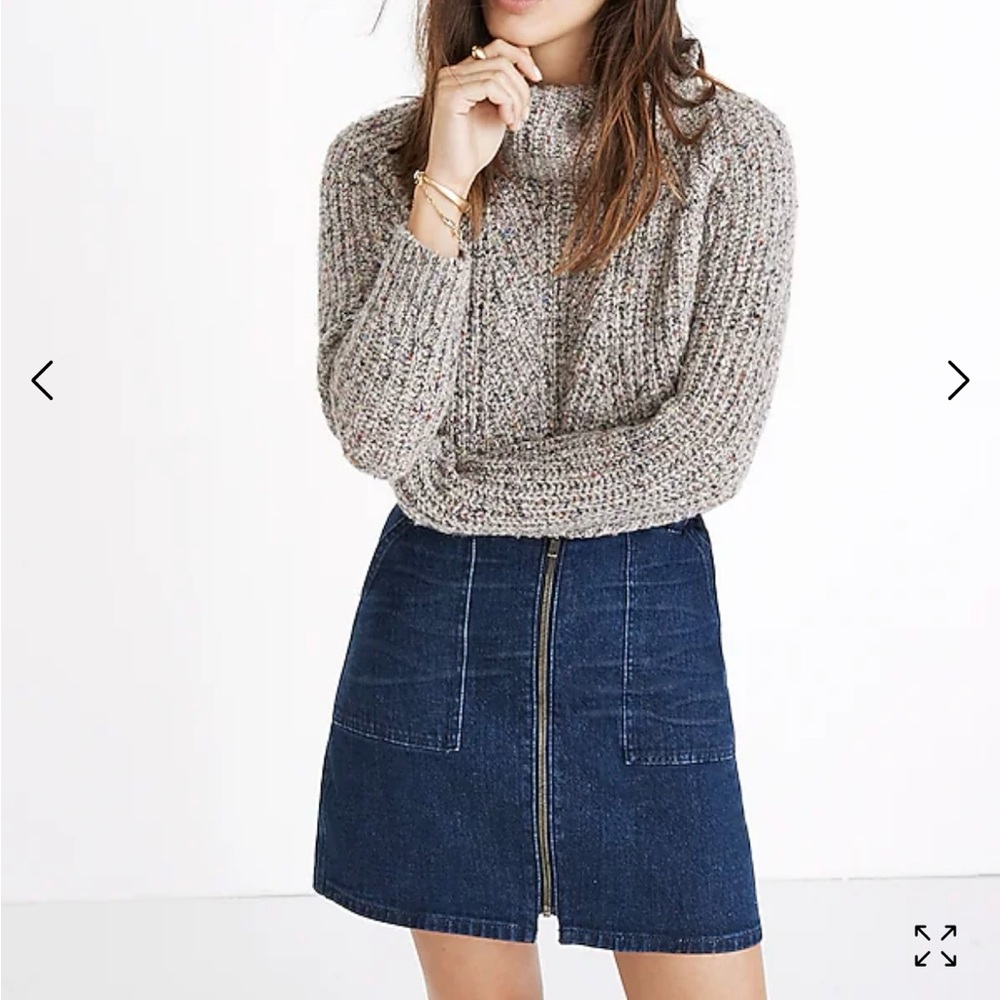 Madewell Women's Utility Zip Denim Skirt Size 29